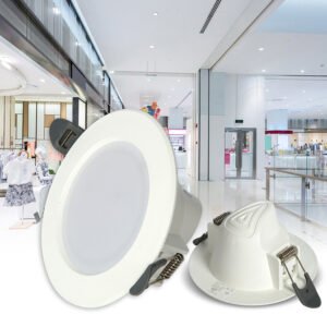 Good Sale Indoor Commercial 7W 10W 18W 24W Plastic Round LED Downlights With Driver