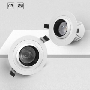 High Lumen Anti Glare Design Aluminum Ceiling Recessed 7W 15W 30W Round Driver COB LED Downlight